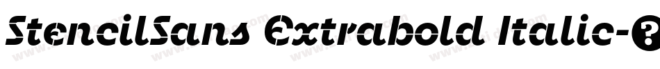 StencilSans Extrabold Italic字体转换